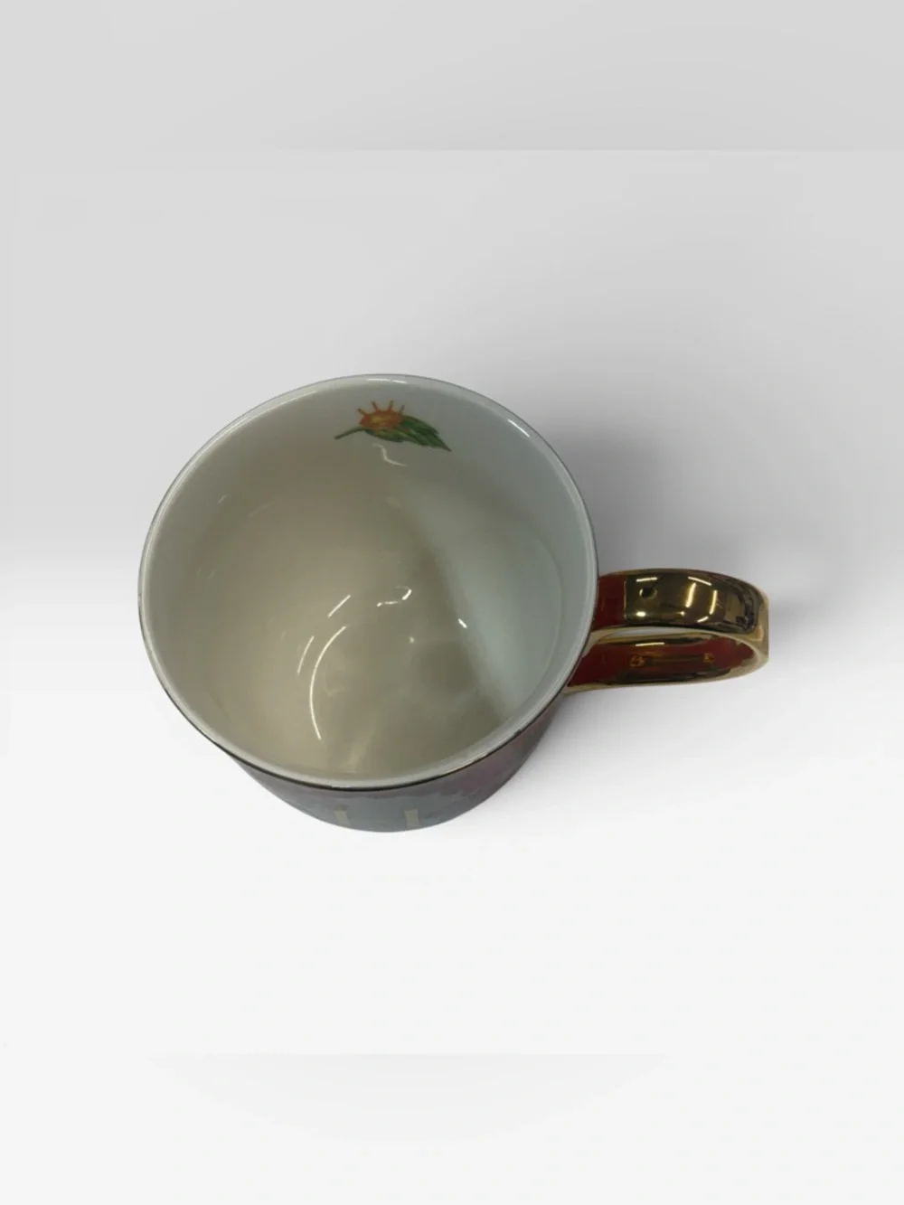 ANTHROPOLOGIE Lou Rota H Monogram Red Coffee Mug Tea Cup EUC
